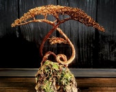 Twin Entwined Bonsai Tree Copper Wire Tree on Ohko Dragon