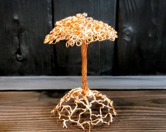 Canopy Tree Handmade Copper Wire Sculpture - Medium