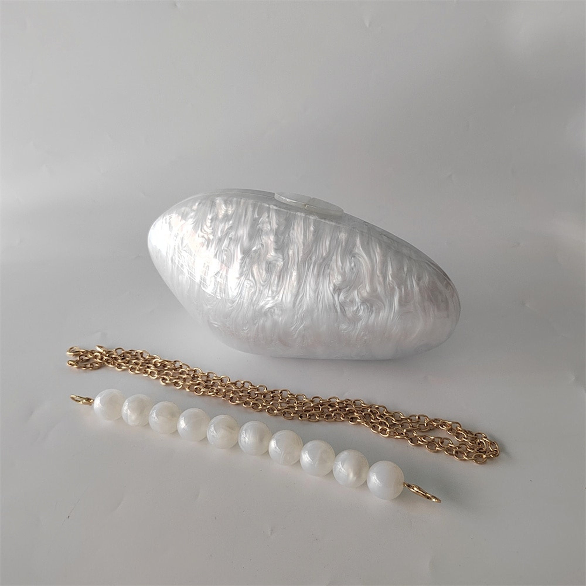 White Clutch Pearl Clutch oyster Shell Clutch Mother of 