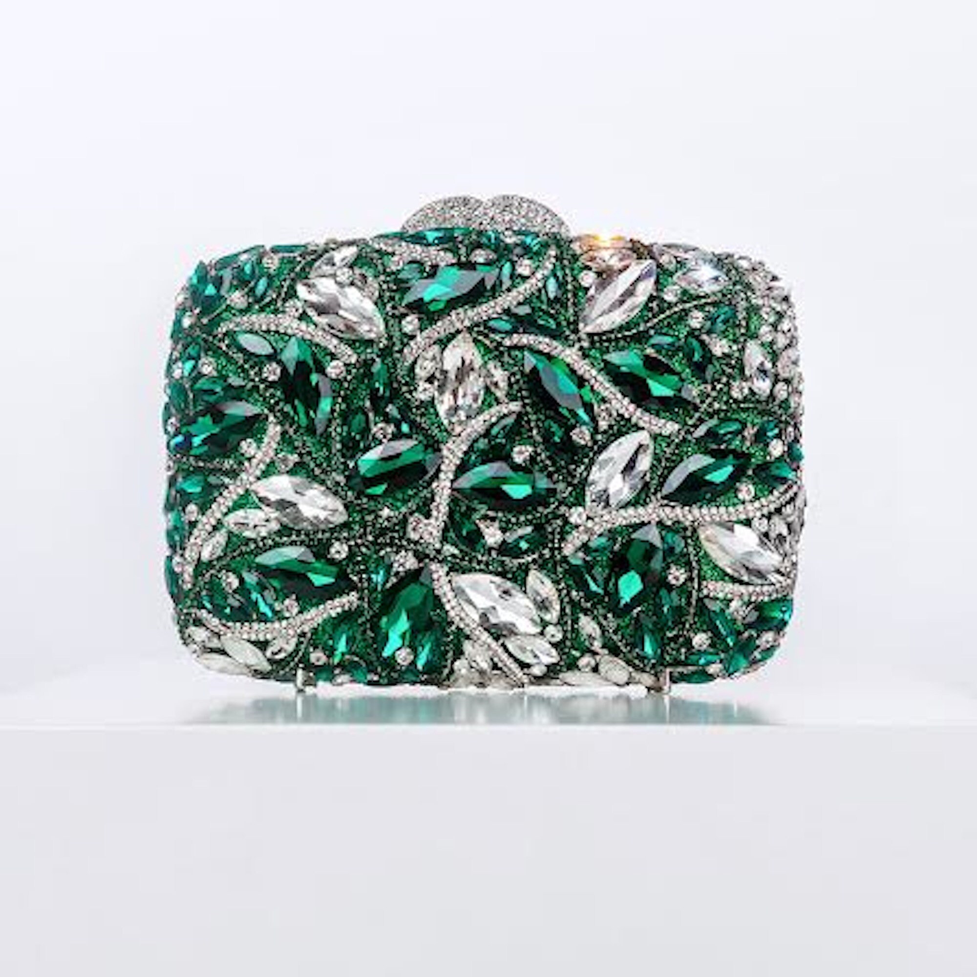 emerald clutch purse