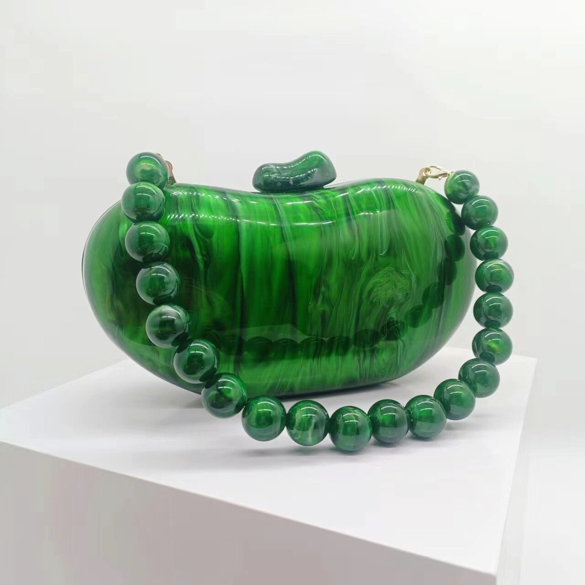 Kashura Woman Handbag Emerald Green Size -- Soft Leather