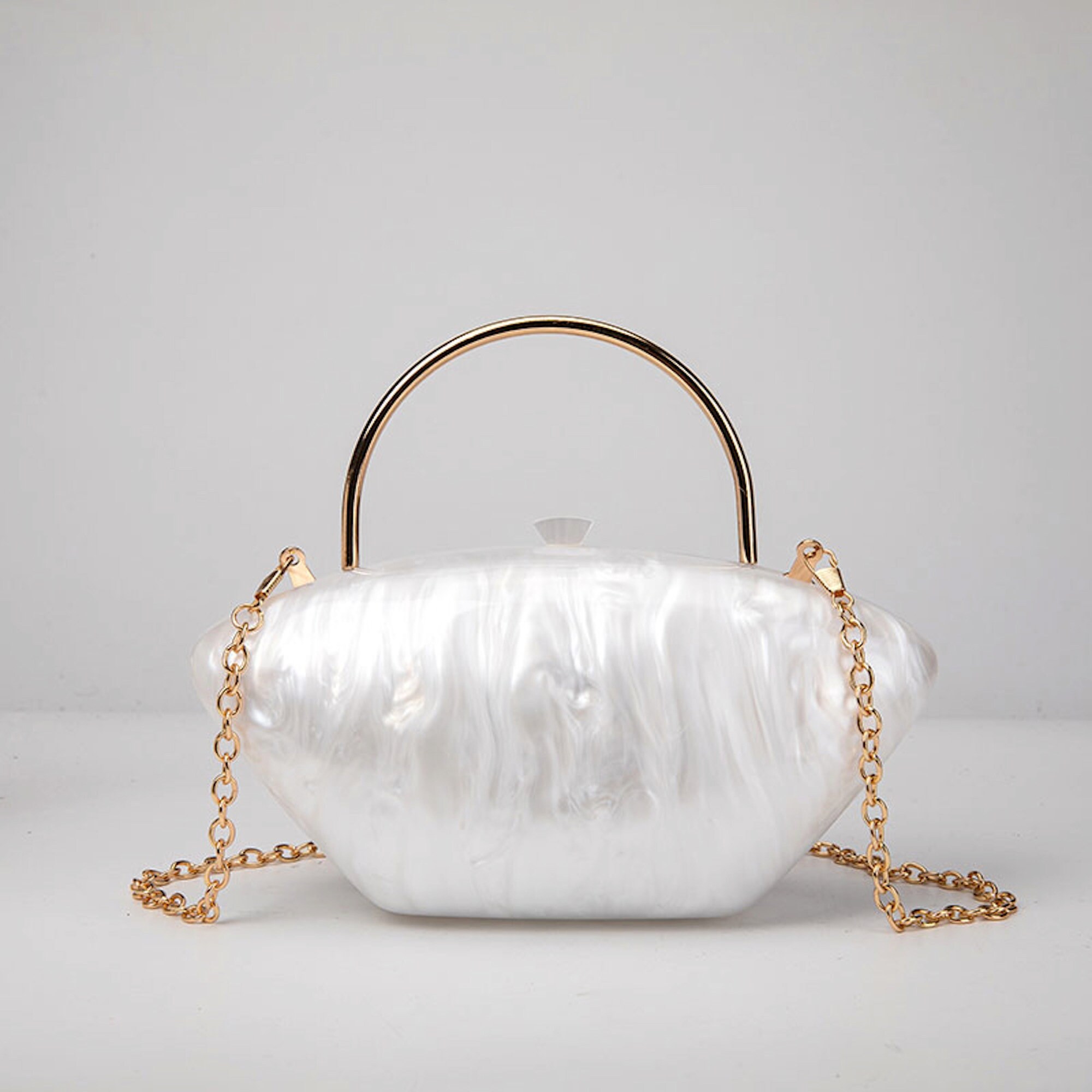 Deux Lux Womens Embellished Leather Flap Clutch Handbag White Ivory - Shop  Linda's Stuff