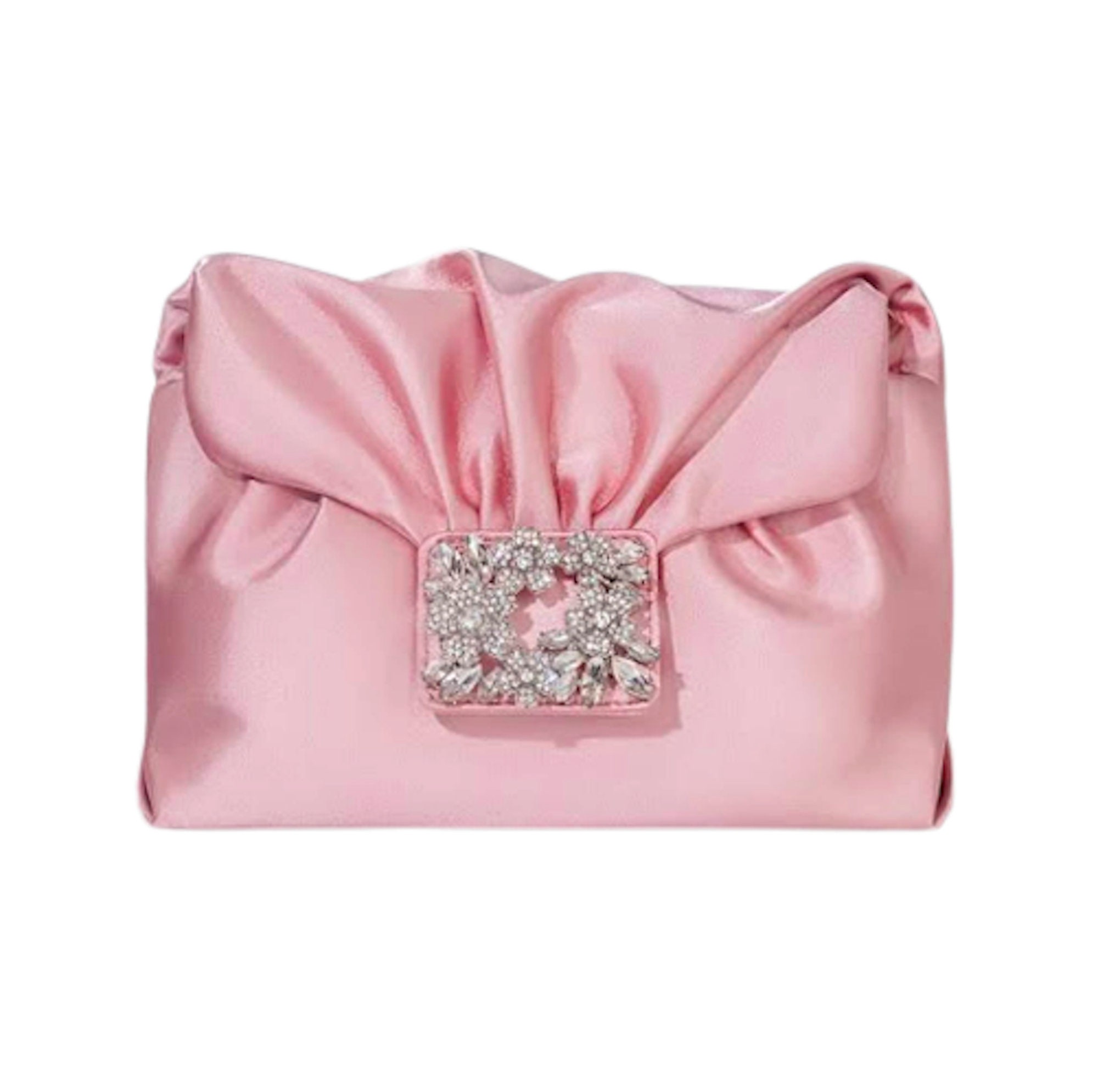 Betsey Johnson Handbag Purse Pink Heart Python Metallic Chain Silver Bag 