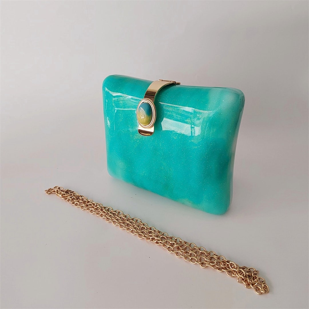 Green Clutch pearl Clutch oyster Shell Clutch Mother of Etsy