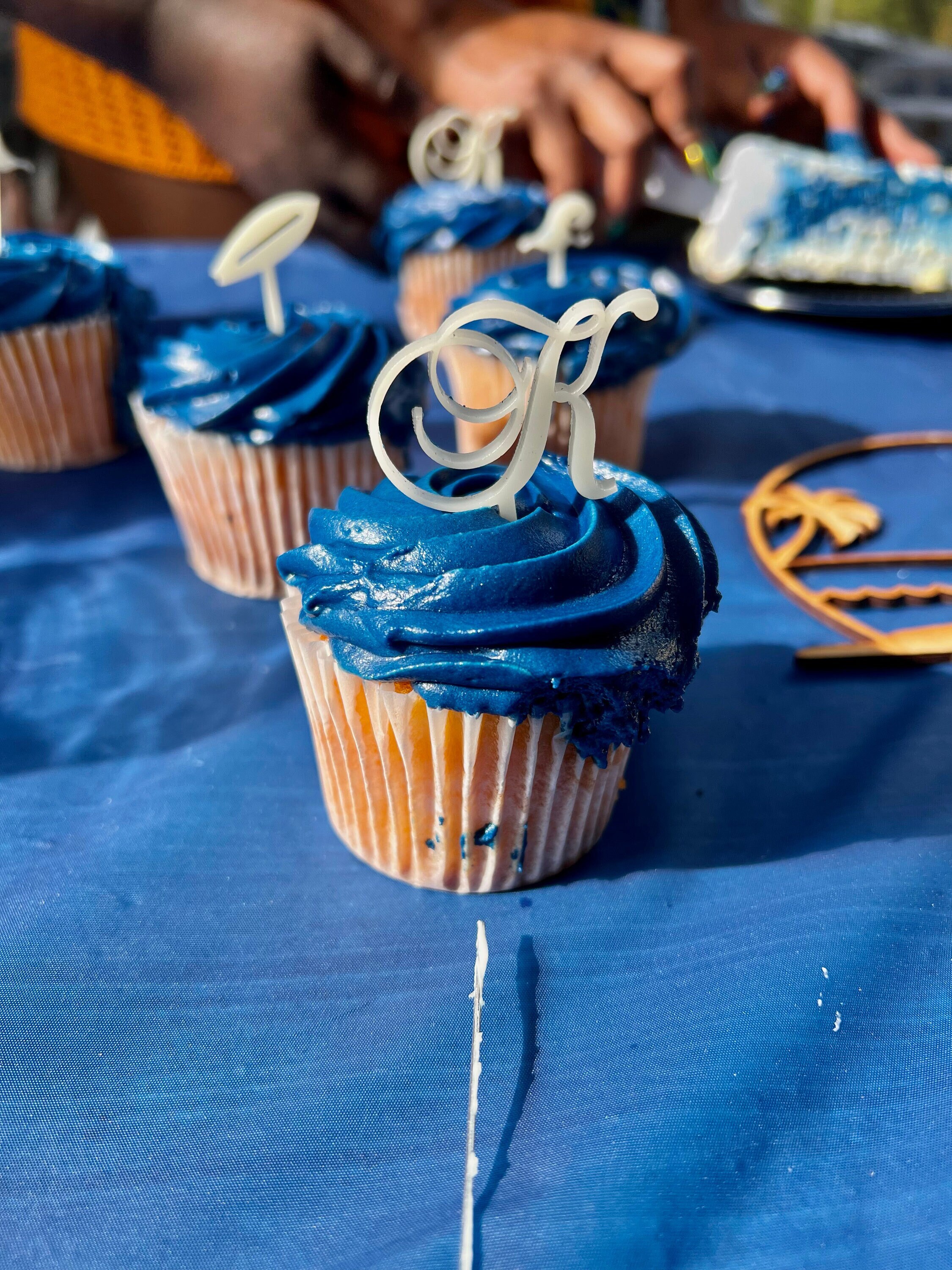 Initial Cupcake Toppers | Cursive Letter Cupcake Toppers | Cupcake ...