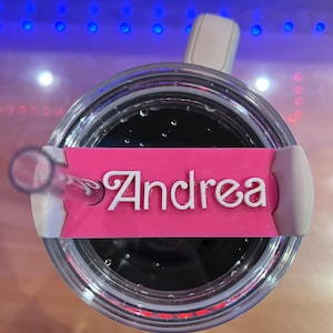 Stanley Tumbler Topper Barbie Design | Stanley Tumbler Tags | Gifts for Her  | Stanley Tumbler Accessories | Stanley Tumbler Gift |