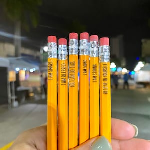 Engraved Affirmation Pencils | Back to school Supplies | Kids Gifts | Affirmations for Kids | No. 2 Pencils Custom
