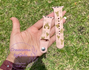 Snacks Watch Band | Theme Park Snacks Watch Band | Mouse Snacks Watch Bands | Laser engraved watchbands | Watch bands compatible with Watch
