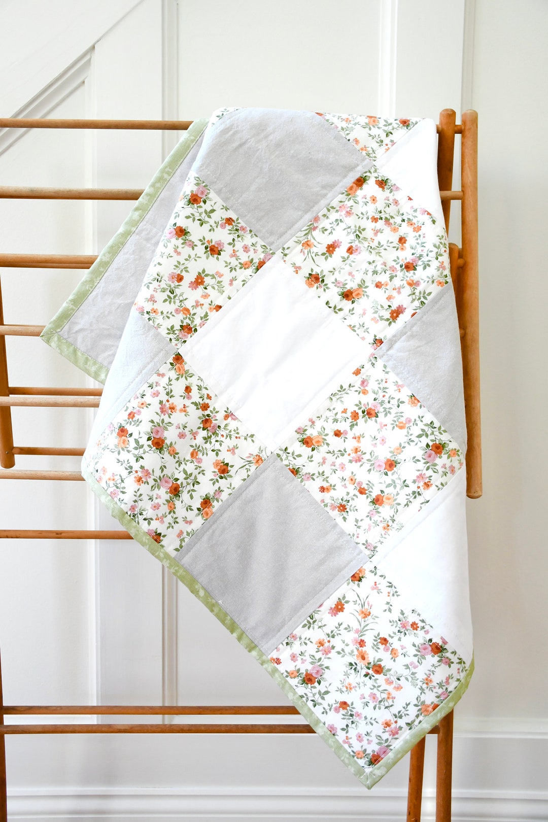 Handmade Baby Quilt, Handmade Baby Girl Quilt, Baby Quilt, Baby Girl