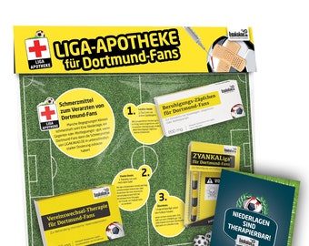 Liga-Apotheke für Dortmund-Fans – Witziges Geschenk für Borussia-Fans Fanartikel Geschenkidee Mann Fußball Lustig Geburtstag