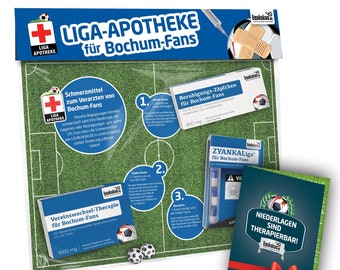 Liga-Apotheke für VfL Bochum-Fans – Witziges Geschenk | Fanartikel Geschenkidee Mann Fußball Lustig Geburtstag Weihnachten