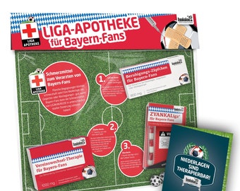 Liga-Apotheke für Bayern München-Fans – Witziges Geschenk für FCB-Fans | Fanartikel Geschenkidee Mann Fußball Lustig Geburtstag