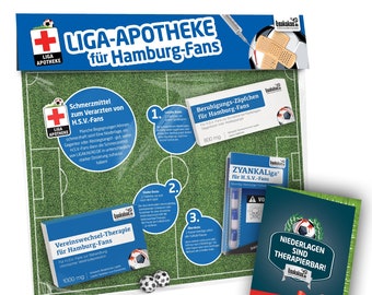 Liga-Apotheke für HSV-Fans – Witziges Geschenk für Hamburger SV-Fans | Fanartikel Geschenkidee Mann Fußball Lustig Geburtstag