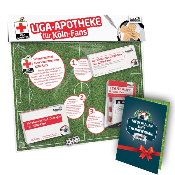 Liga-Apotheke für FC Köln-Fans – Witziges Geschenk | Fanartikel Geschenkidee Mann Fußball Lustig Geburtstag Weihnachten