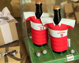 Beer cooler for VfB Stuttgart fans as a gift set, football gift for the man, friend, father, grandpa – souvenirs for the garden party