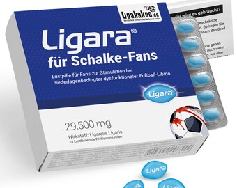 LIGARA for Schalke fans with a limited football libido | Funny Schalke fan merchandise – candy | Pleasure pill gag gift for men