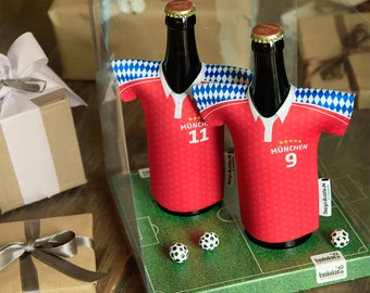 Beer cooler for Bayern Munich fans as a gift set for real FCB fans, football gift for the man friend father grandpa, souvenir