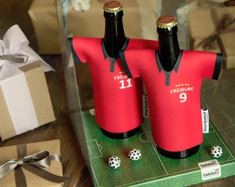Beer cooler for SC Freiburg fans as a gift set, football gift for the man, friend, father, grandpa – souvenirs for the garden party