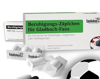 Calming suppositories for Gladbach fans - funny gift for Borussia Mönchengladbach fans | Fan item gift idea man football funny