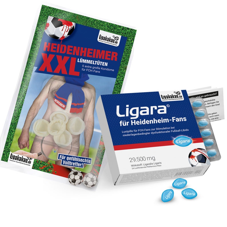 LIGARA for soccer fans with limited football libido Pleasure pills Joke article Extra dosage for soccer fans LIGARA + XXL-Kondome