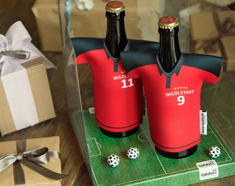 Beer cooler for FC Ingolstadt fans as a gift set, football gift for the man, friend, father, grandpa – souvenirs for the garden party