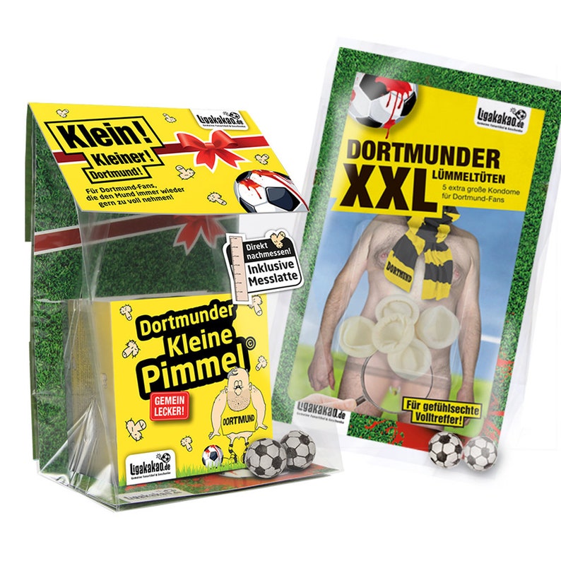 Little pimples for Dortmund fans Funny gift for 09 fans Merchandise Gift Idea Man Football Funny Birthday Schadenfreude-Set
