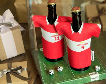 Beer cooler for Fortuna Düsseldorf fans as a gift set, football gift for the man, friend, father, grandpa – souvenir for the garden party