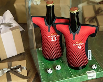 Beer cooler for Eintracht Frankfurt fans as a gift set, football gift for the man, friend, father, grandpa – souvenir for the garden party