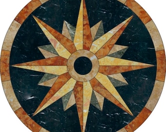Floor Marble Medallion Tile