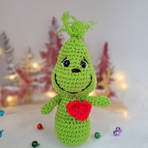 Grinch Crochet Pattern - Amigurumi Pattern - Holiday Gift - Holiday Ornament