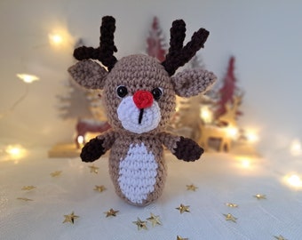 Reindeer Crochet Pattern - Amigurumi Pattern - Holiday Gift - Holiday Ornament