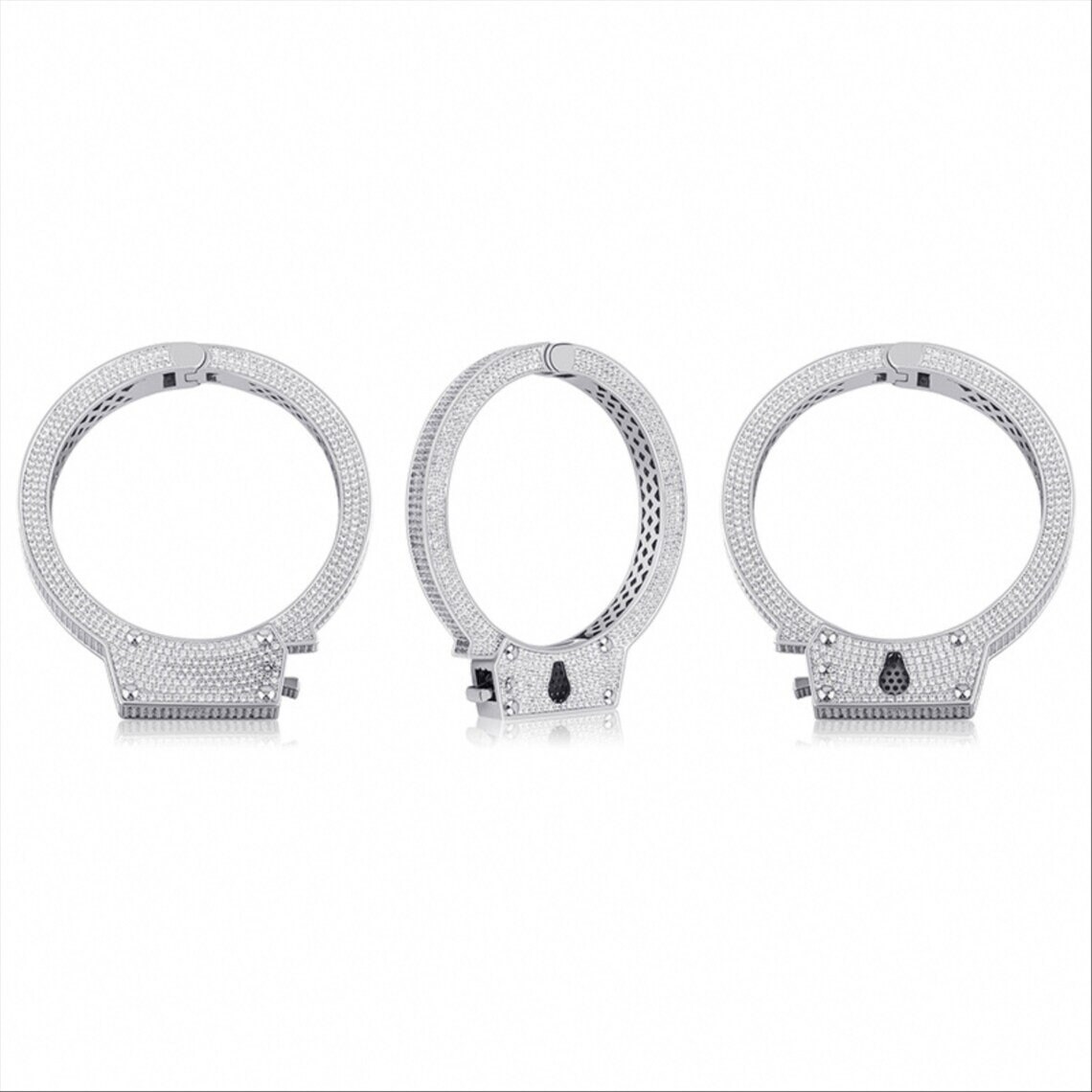 Iced out handcuff bracelet deals