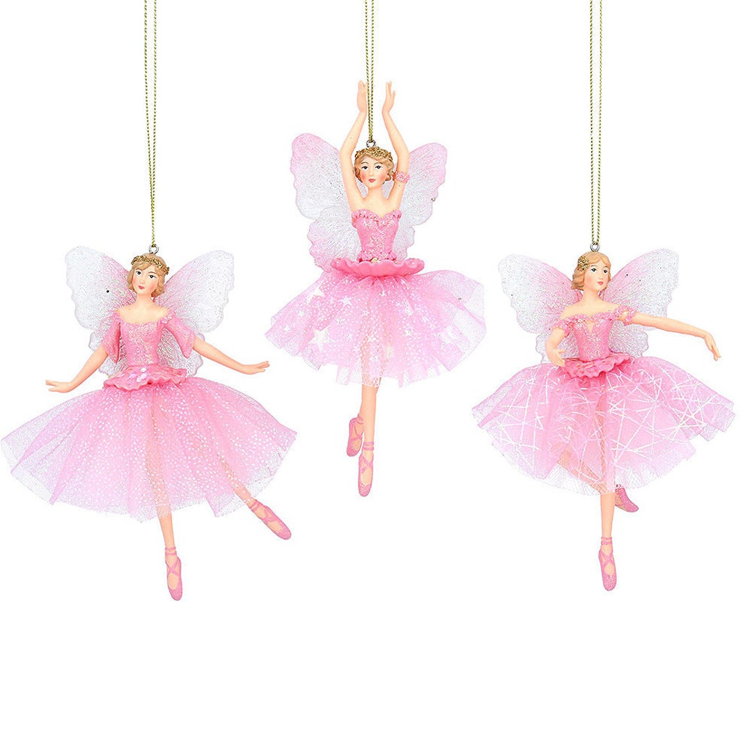 NEW Beautiful Pink Ballerina Fairy Hanging Christmas Etsy UK