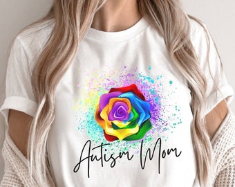 Autism Mom, Autism Awareness T shirts, Autism Aware Shirt, Autism Rainbow, Autism Acceptance, Autism Grandma, Autism Auntie, I Wear Blue