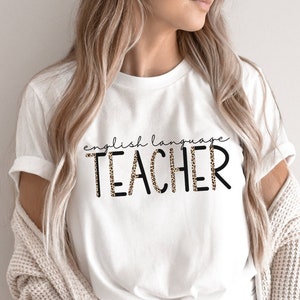 Professeur ELL, chemise de professeur d&#39;apprenants d&#39;anglais, t-shirt multilingue de professeur bilingue, professeur d&#39;anglais langue seconde, cadeau professeur d&#39;anglais, t-shirt linguiste