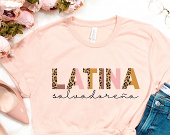 Salvadorean Shirt, Latina Salvadoreña, Salvadorena Tshirt, El Salvador, Camisa Salvadorena, Popusas, Made in El Salvador, Salvadorena Tee