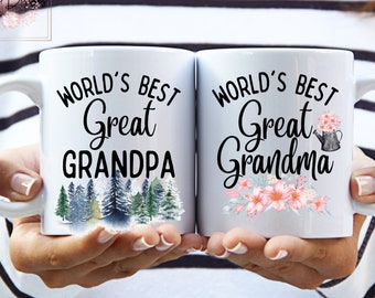 World's Best Great Grandma Mug Set, Great Grandpa, Great Grandparents, Great Grandma Gift Mothers Day, Great-Grandmother, Great Granny Mug