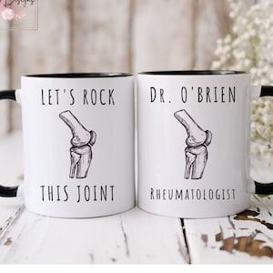 Rheumatology, Rheumatologist Graduation Gift, Lets Rock This Joint, RA Doctor, Rheumatology Doctor, Rheumatology Grad Gift, Rheumatology Mug