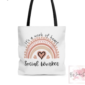 Social Work Social Worker Gift, Social Worker Tote Bag, Gift for Social Work, School Social Worker Rainbow, Best Social Worker Nacho Average