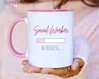 Social Worker Mug, Future Social Worker, Social Work, MSW Grad Gift, School Social Worker Loading, Social Worker in Progress, LMSW Exam Cup