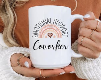 Emotional Support Coworker Mug, Work Bestie Gift, Coworker Bestie Mug, Best Coworker Ever Mug, Coworker Friend Mug, Coworker Birthday Gift