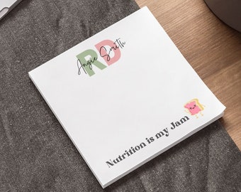 Registered Dietitian Gift, RD Note Pad, RD Gift, RD Notes, Personalized rd, Dietitian Gifts, Dietitian Graduation, Dietitian Grad, Custom rd