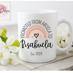 Bisabuela Mug, Vas a Ser Bisabuela, Bisabuela Gift, Abuela to Bisabuela, Promoted to Bisabuela, Anuncio de Embarazo, Sorpresa de Embarazo