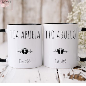 Tia Abuela Mug, Tio Abuelo Mug Set, Grand-Tante Espagnole, Grand-Oncle, Anuncio de Embarazo, Sorpresa de Embarazo, TiaAbuela TioAbuelo Regalo