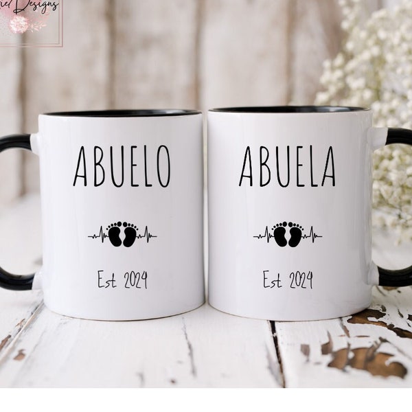 Abuela and Abuelo Mug, Abuelo y Abuela, Abuela Mug, Vas a Ser Abuela, Hola Abuela, Abuelas Gift, Anuncio de Embarazo, New Abuela Gift Regalo