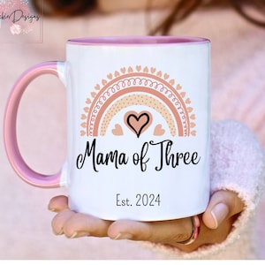 Mama Of Three Mug, Mom of Three, Mama of 3, Mom of 3, Three Children, Three Kids, Three Daughters, Three Boys, Expectant Mothers Day Gift