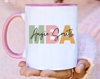 MBA Mug Custom Name Gift, MBA Graduation, MBA Grad Gift for her, Mba Student Gifts, Mba Graduate, Mba Loading, Grad School Gift, Mba Tumbler