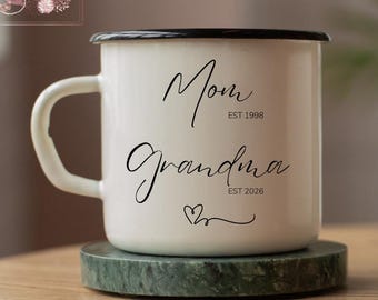 Grandma Mug EST 2026, Personalized Grandma Mug, Pregnancy Announcement, First Time Grandma, Gift For New Grandma, Promoted to Grandma Mug