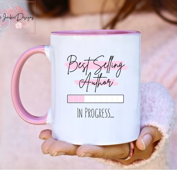 Best Selling Author in Progress Mug, Future Best Selling Author, Funny Writer Gift, Journalist Gift, Future Author Gift, Gift For New Author