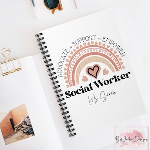 Social Work Notebook, Social Worker Gift, Gift for Social Work, School Social Worker Rainbow, Best Social Worker, Nacho Average, MSW Grad